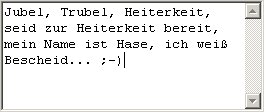 Beispiel für Texteingabefeld im NS4